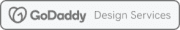 GoDaddy Design Services logo on a black background.