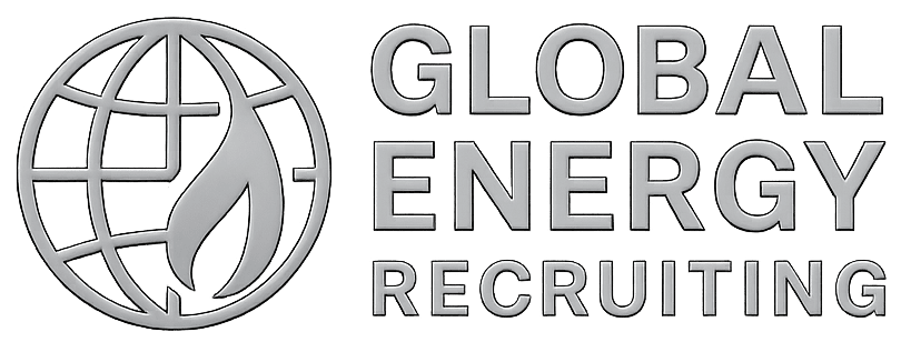 Gray logo with globe and text 'Global Energy Recruitment'.